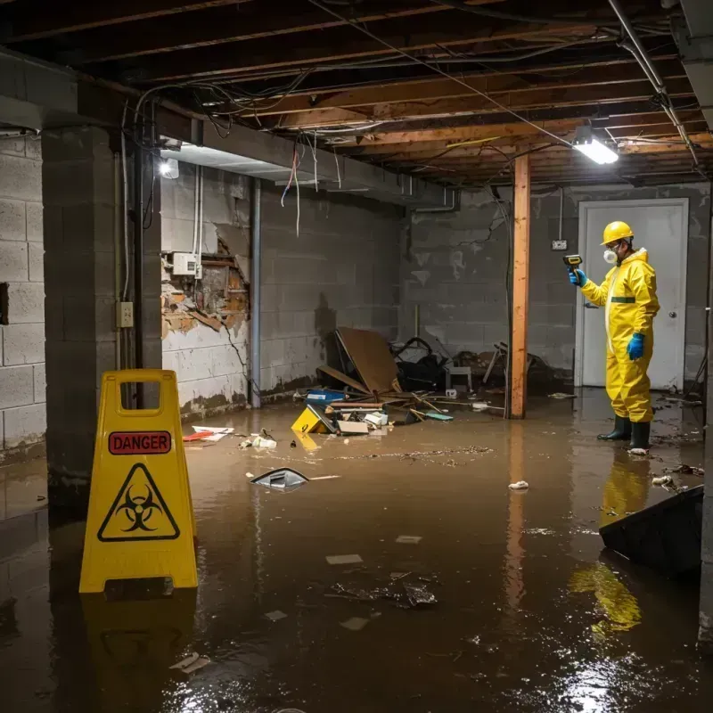 Flooded Basement Electrical Hazard in Clark County, IL Property